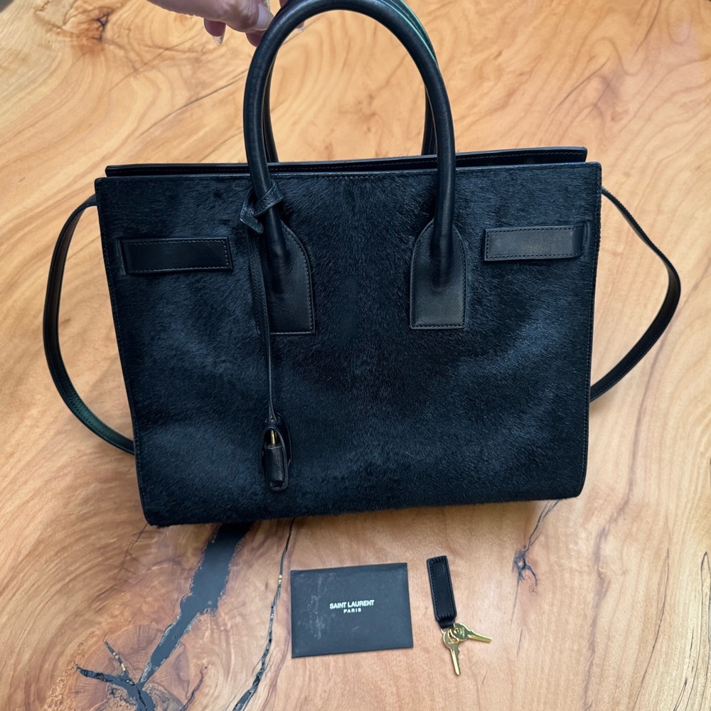 Saint Laurent Black Pony skin “Sac de jour”